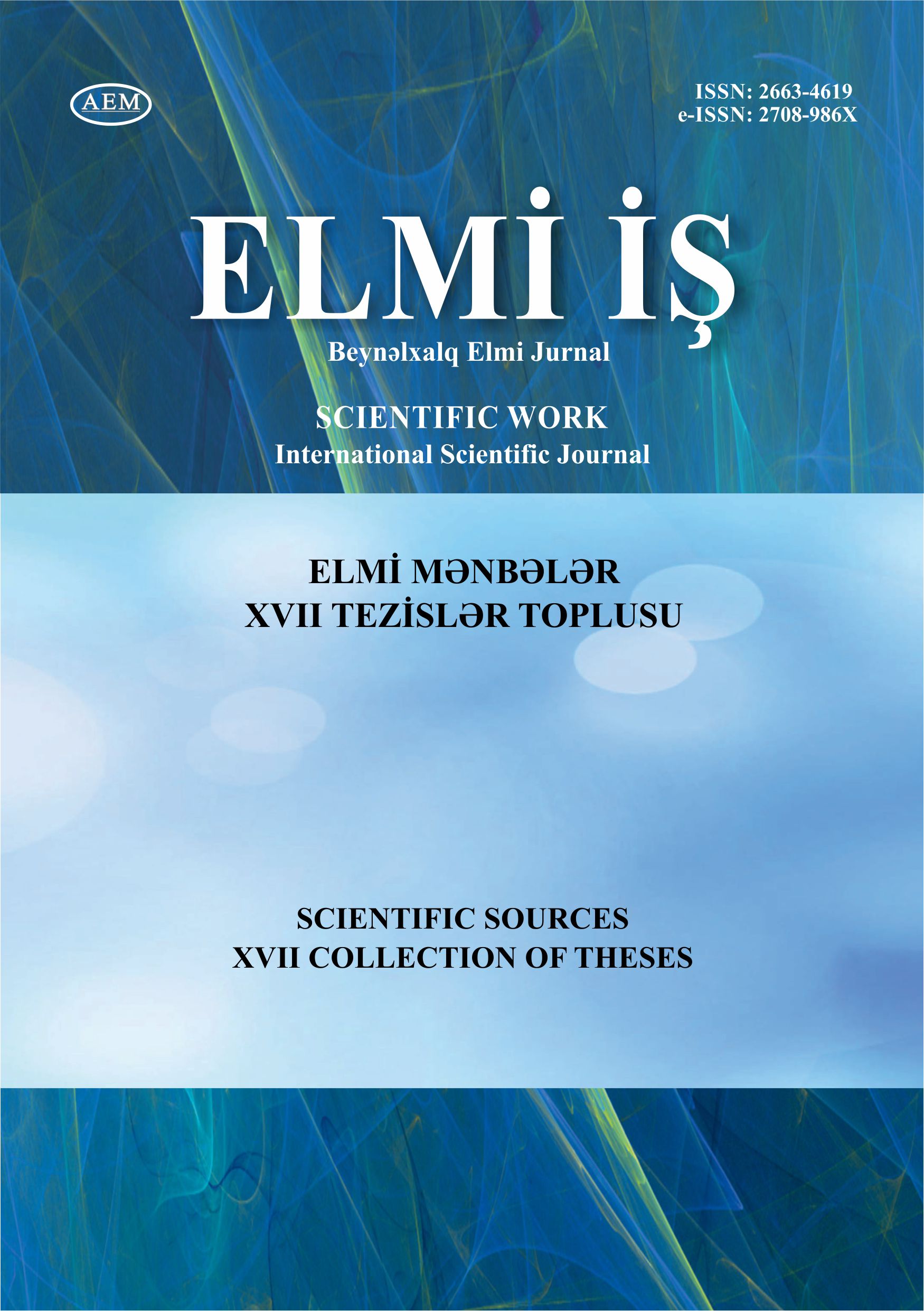 ELMİ MƏNBƏLƏR XVII TEZİSLƏR TOPLUSU