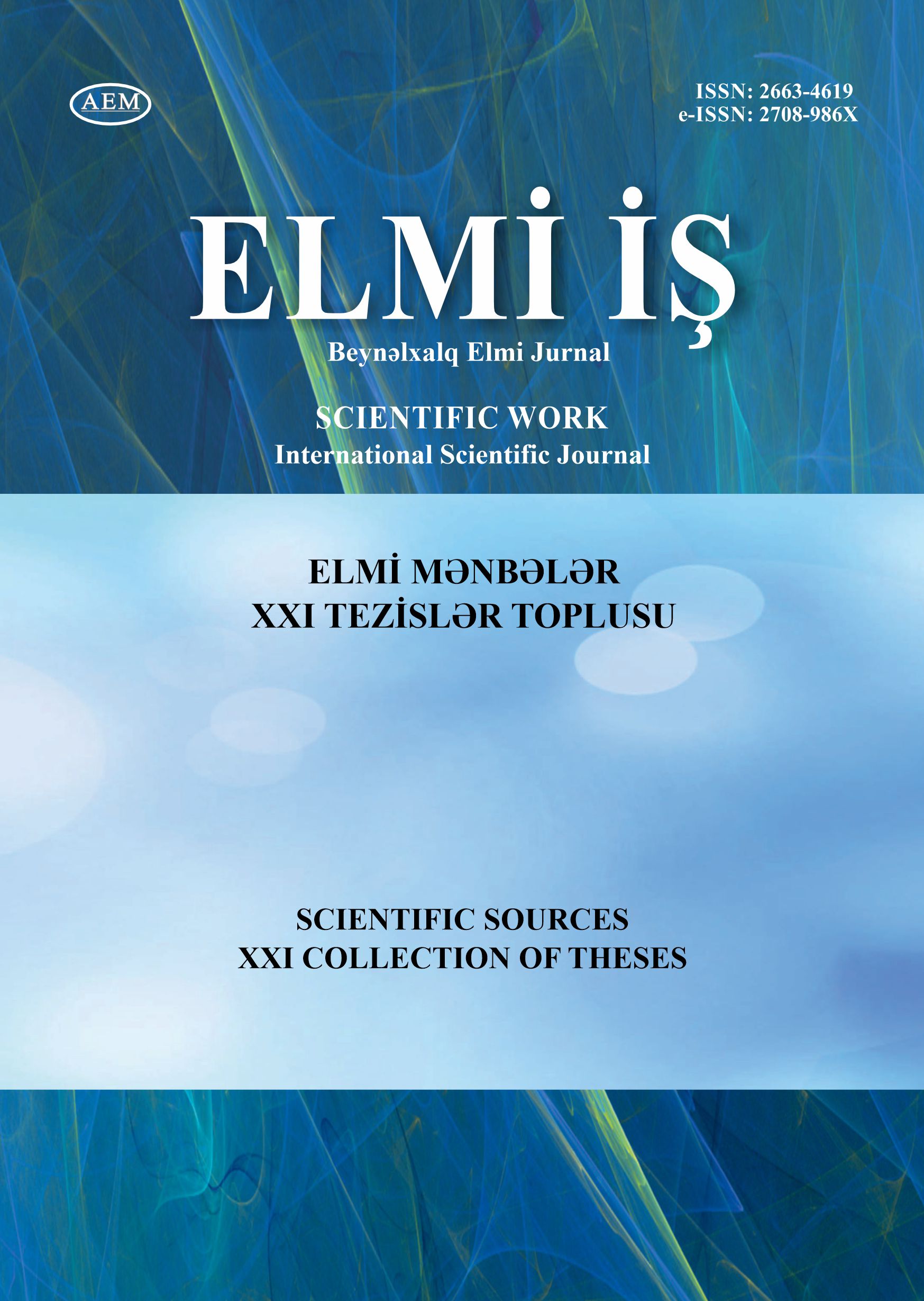 ELMİ MƏNBƏLƏR XXI TEZİSLƏR TOPLUSU